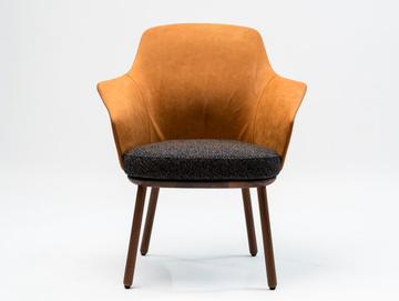 LINUS - Upholstered chair with armrests with integrated cushion by La Manufacture - view 2
